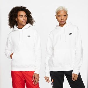 Nike Unisex White Sweater with Black Logo NWT